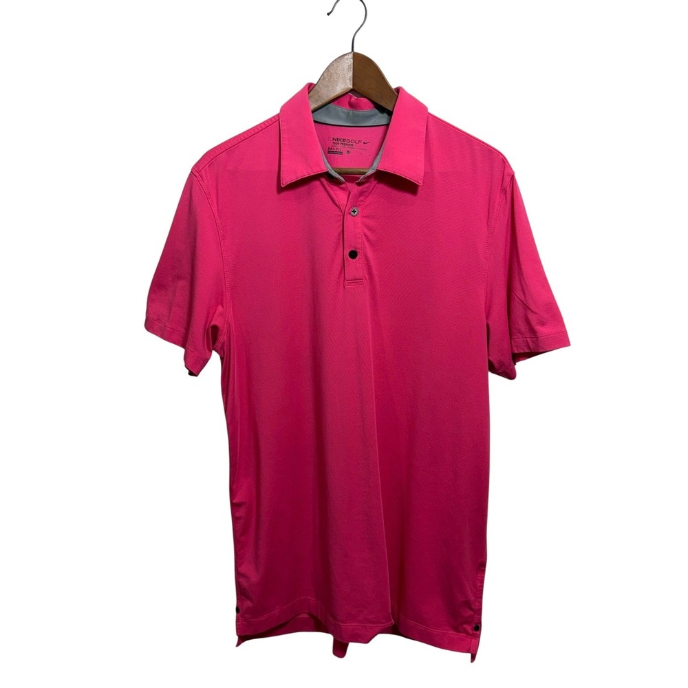 Nike Golf Polo Shirt Mens Pink Large Tour Premium Dri-FIT Athletic Performance